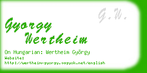 gyorgy wertheim business card